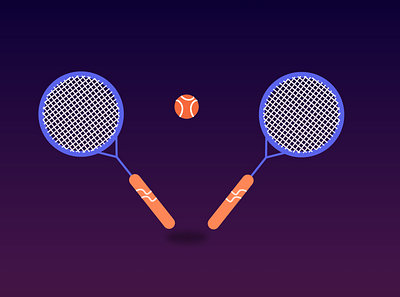 Tennis racket and ball ball figma illustration minimal sport tennis