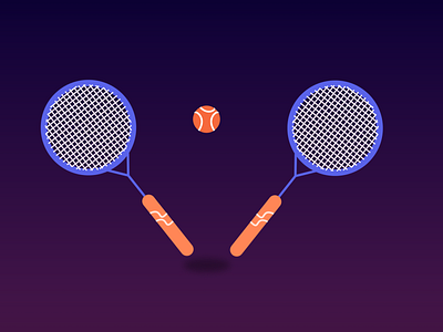 Tennis racket and ball