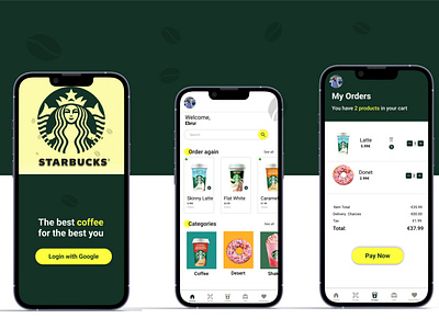 Starbucks branding design figm figma logo ui ux