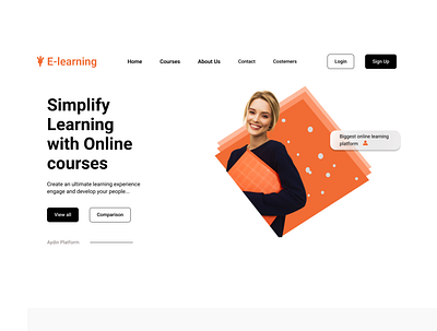 E- learning platform design figma graphic design ui ux