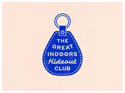 The Great Indoors Hideout Club apparel art badge branding design dribbble graphic design identity illustration isolation lockup logo print script typography