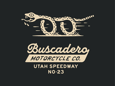 Buscadero Moto Co. apparel badge branding design graphic design identity illustration logo moto motorcycles typography