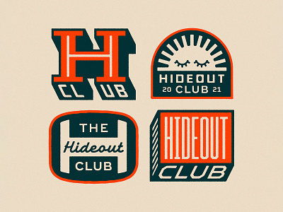 Hideout (Revisit) badge branding design graphic design hideout identity illustration logo typography vector