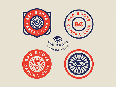 Bad Buoys Camera Club badge branding graphic design identity illustration logo typography