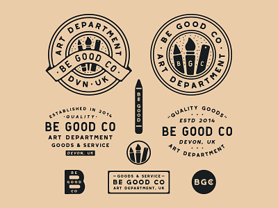 Be Good Co. badge branding dribbble graphic design identity illustration lockup logo marks monogram typography