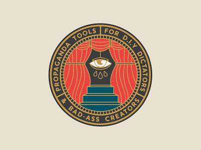 'Propaganda Tools' badge badge branding dribbble eye graphic design identity illustration lockup logo marks propaganda typography