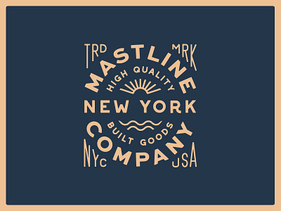 Mastline badge branding graphic design identity illustration logo monogram new york typography