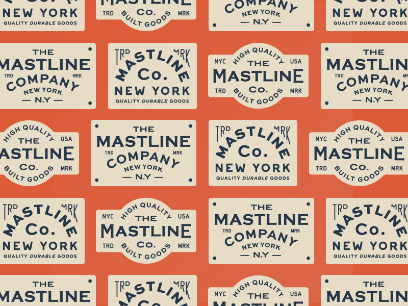 Mastline WIP's badge branding graphic design identity illustration lockup logo new york patch type typography