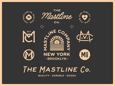 The Mastline Co. art branding design graphic design hand drawn illustration logo monogram new york portfolio typography