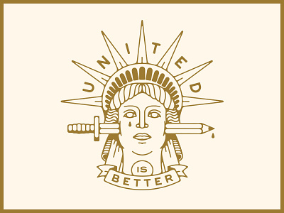 United. art branding design graphic design hand drawn illustration immigration logo new york portfolio typography