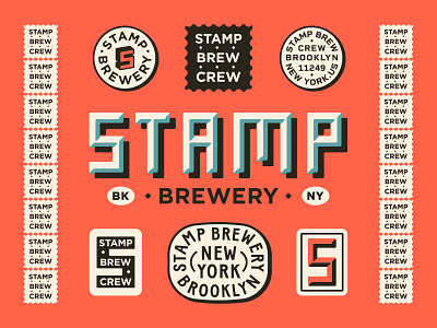 Stamp Brewery apparel art badge brand branding brewery design drawing dribbble graphic design handdrawn identity illustration lockup logo marks new york city portfolio typography vector