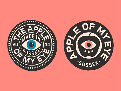 The Apple Of My Eye apparel art badge brand branding design drawing dribbble eye graphic design hand drawn identity illustration lockup logo portfolio typography vector