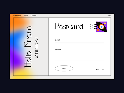 Envelope color gradient online postcard stamp web webdesign webdesigns