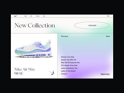 Nike | UI Design concept blur blurred buy color gradient landing nike product shop shopping cart store web design webdesign