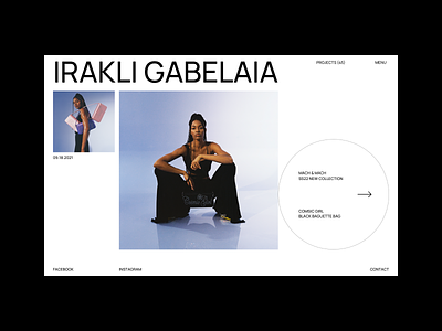 Irakli Gabelaia Portfolio fashion gabelaia landing layout photo photographer photography style ui webdesign website