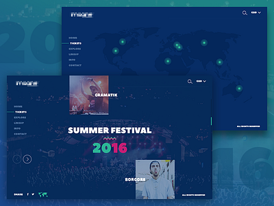 Summer Festival clean festival inspiration landing music summer ui ux