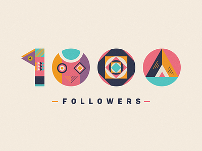 1000 Followers 1000 dribbble followers ui ux