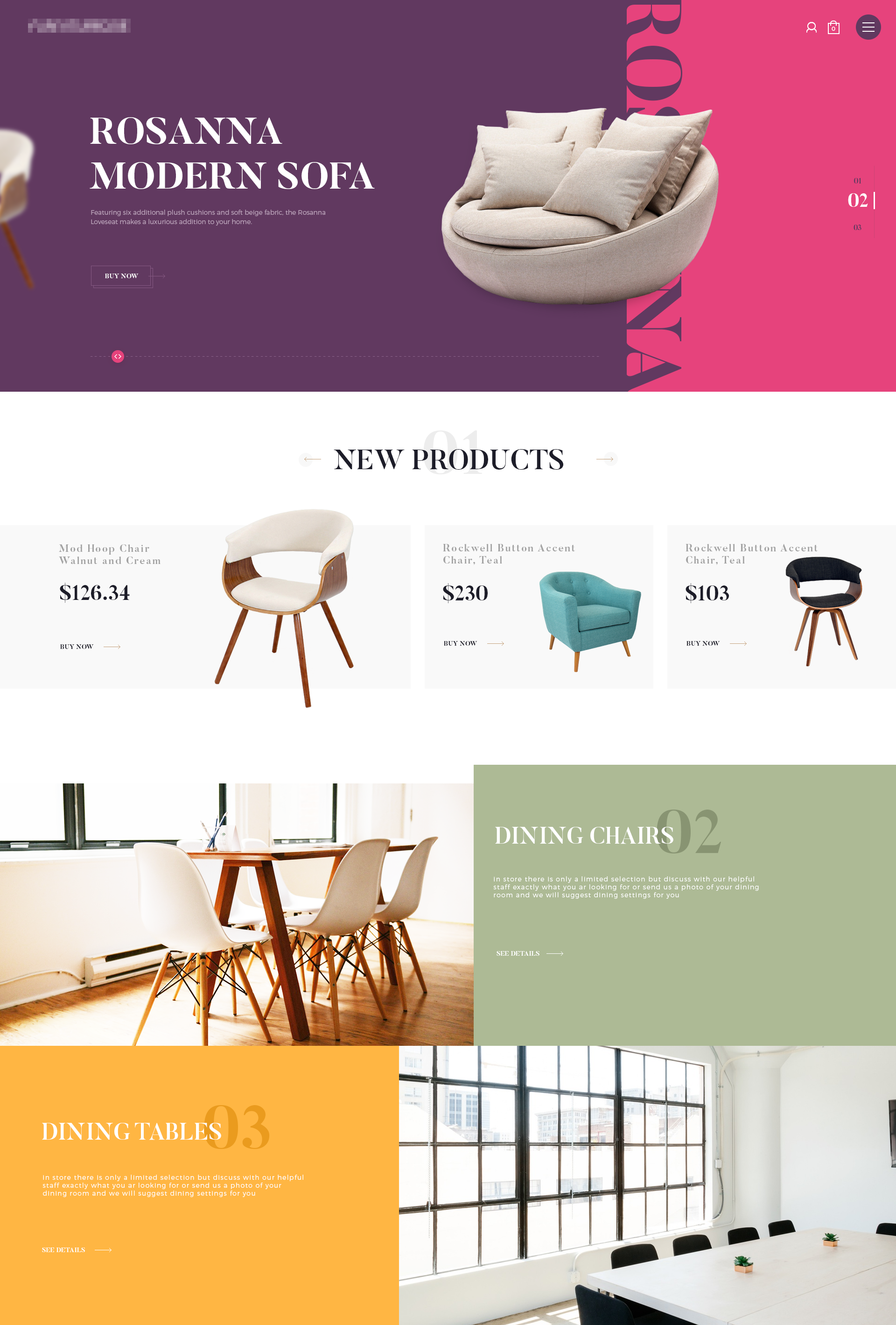 Furniture Website by Giga Tamarashvili on Dribbble