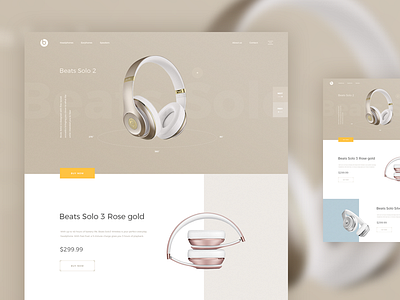 Beatsbydre - Headphones color e commerce headphone headphones landing product shop store ui ux web website