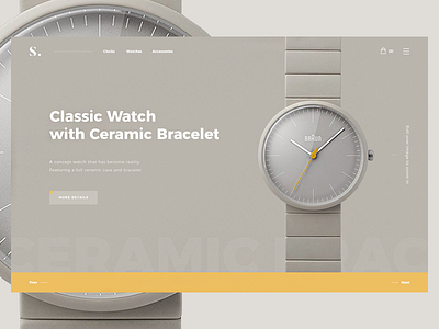 Clock Shop clock design e commerce landing product shop ui ux watches web website