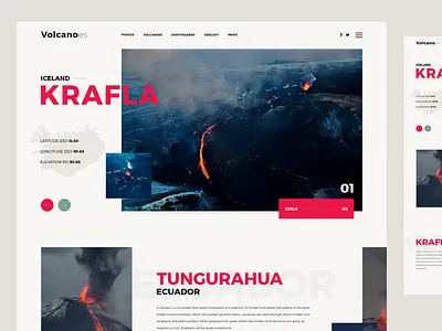 Volcano clean color landing mainc ui ux volcano