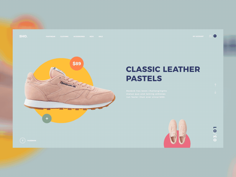 Sneakers Shop clean design e commerce landing nike product shoe shop store ui web