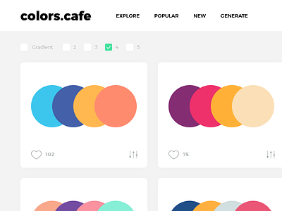 Colors.Cafe (WIP) clean color colors combine giga palette palettes scheme tamarashvili uidesign userinteface