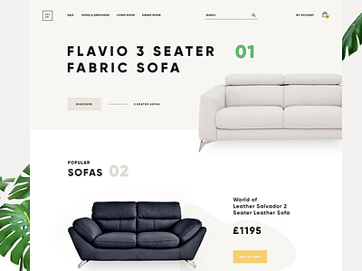 Decor color colour e commerce ecommerce furniture giga landing product shop sofa tamarashvili