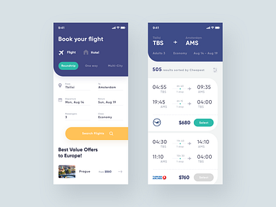 Travel App UI by Giga Tamarashvili on Dribbble