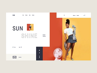 Sunshine clean clothes color header landing new orange style sun