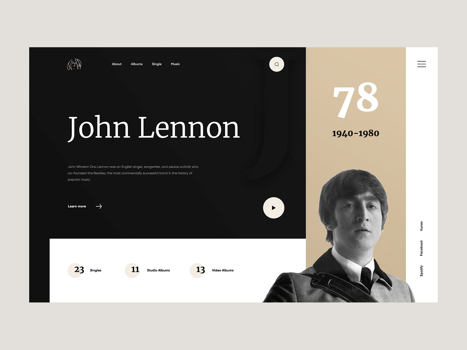 HBD John Lennon by Giga Tamarashvili on Dribbble