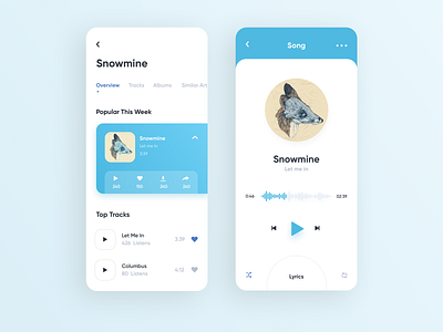 Music App UI app listern music music album player players song song lyrics tracks