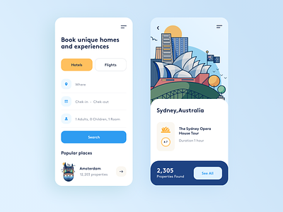 Booking App UI australia booking booking app find mobile mobile app place search travel travel app trip