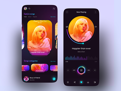 Music app ui app app design dailyui dark ui ios app mobile ui music music app music player podcast podcast app song sound spotify streaming streaming app ui ui design uiux ux