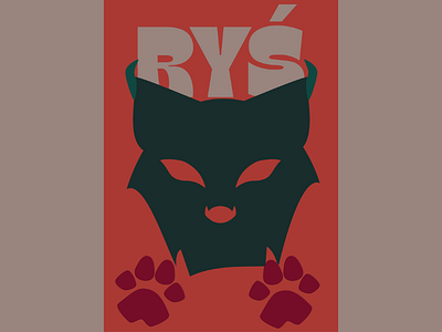 Lynx Ryś Poster design graphic design illustration poster vector