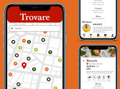 Trovare branding design graphic design mobile app retro travel ui ux web design