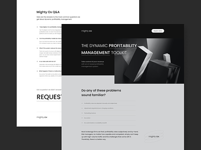 Super clean Black & White Landing Page black black and white blockchain branding clean crypto dark design finance hero image index landing super clean ui ux web web site