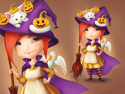 White Magic halloween witch