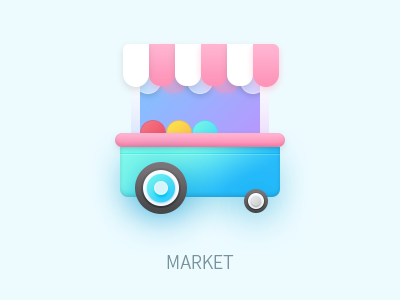 market design ico light night simple ui ux