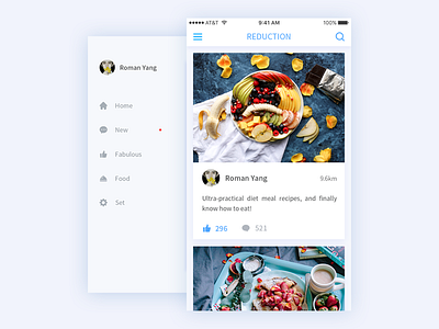 Daily UI #037 app card design food ico light simple ui ux