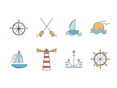 Nautical elements vector illustration