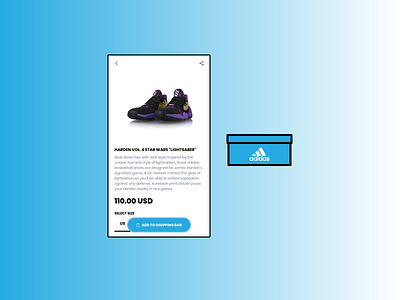 Adidas Store adidas app branding challenge concept design harden illustration interface nba shoes shoes app shoes store ui ux