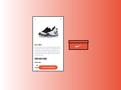 Nike Store app branding challenge concept design designer interface minimal nba nike pg shoes app shoes store store ui ux