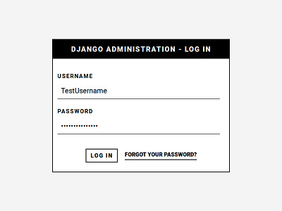 Django Administration Log In admin clean design django form framework login minimal python ui webdesign