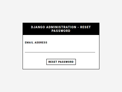 Django Administration Reset Password admin clean design django form framework minimal password python reset ui webdesign