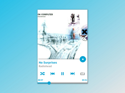 Day 005 - Music Player challenge concept daily100 dailyui design interface music play player radiohead ui