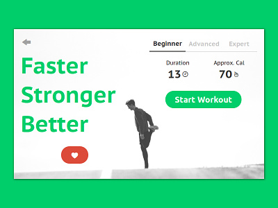 Day 008 - Fitness Card card challenge concept daily100 dailyui design fitness fitness card interface ui workout