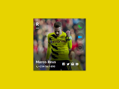 Day 025 - Contact Profile Screen card challenge concept contact daily100 dailyui design interface profile reus screen ui