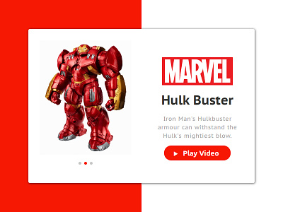 Day 027 - Hulkbuster Card card challenge concept daily100 dailyui design hulkbuster interface ironman marvel ui