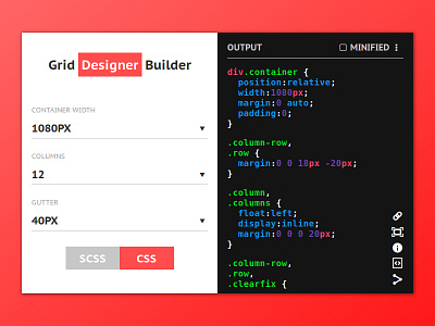 Day 030 - Grid Builder builder challenge code concept css daily100 dailyui design grid interface scss ui